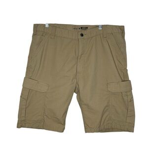 Carhartt Men's Force Relaxed Fit Ripstop Cargo Tan Work Shorts Size 40